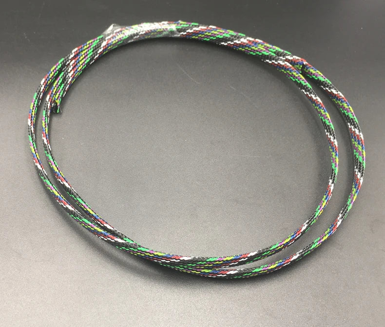 4mm Golden Clear Colorful High Density Mesh Guard RC Car Expandable Nylon Snakeskin Braid PET Protect Sheath Wire Cable Sleeve