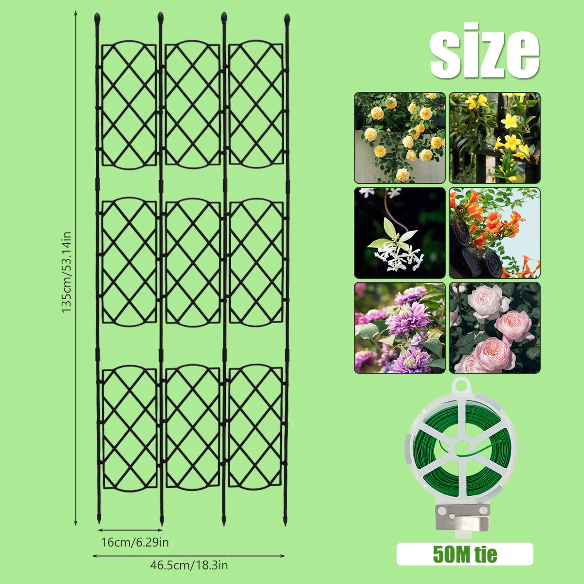Garten pflanze Gitter rahmen robuste Pflanzen unterstützung Pfähle im Freien multifunktion ale DIY Garten gitter für Kletter pflanzen dekorativ