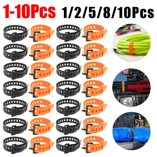 1-10Pcs Reise Gebunden Gürtel Langlebig Gummi Fracht Krawatte 30/45cm Unten Gepäck Wimpern Gürtel strap Camping Wandern Fracht Lagerung Gürtel Schnalle