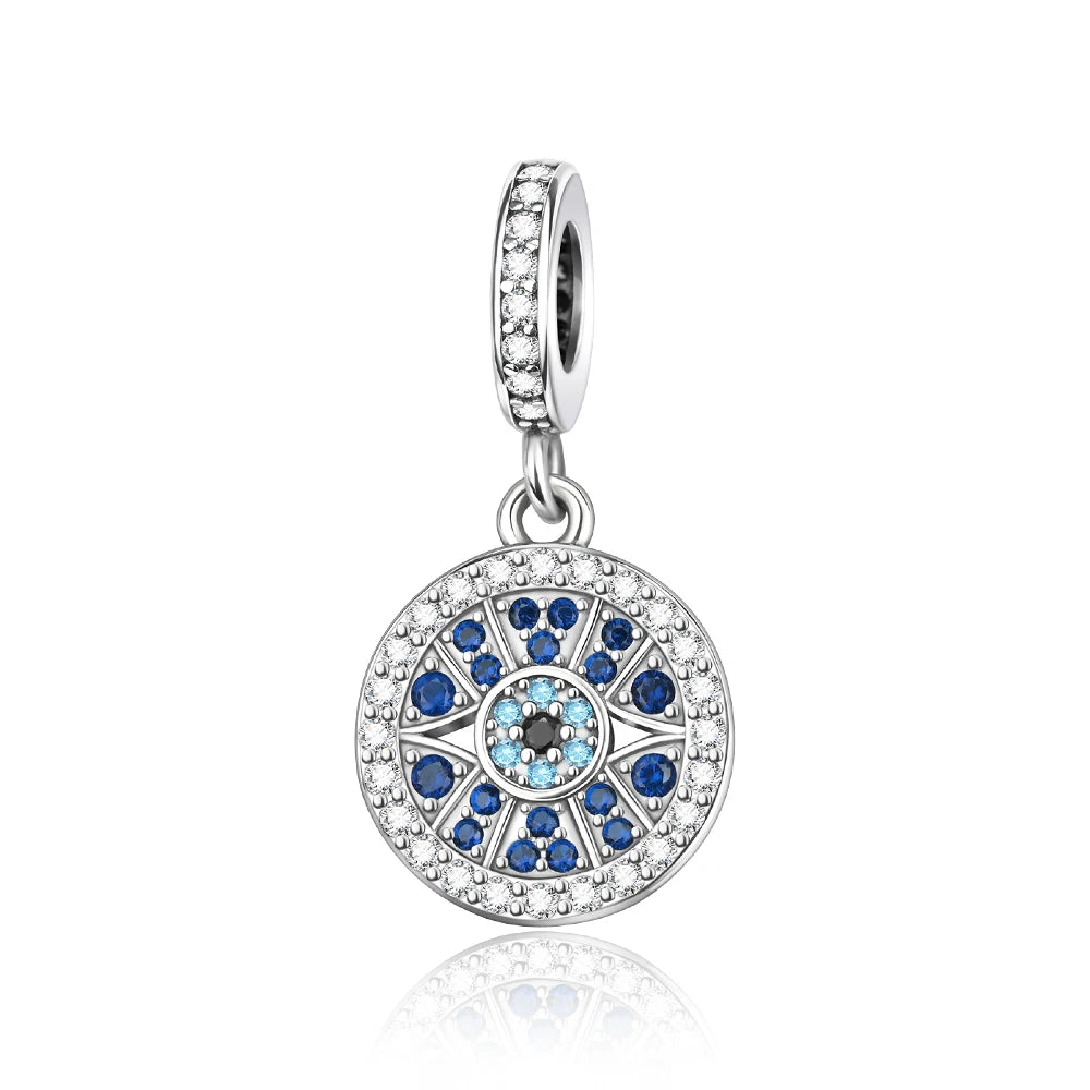 Blaue Serie 925 Sterling Silber Globus Schneeflocke Tanzschuhe Krone Charm Passend für DIY Armband Halskette Elegante Partygeschenke