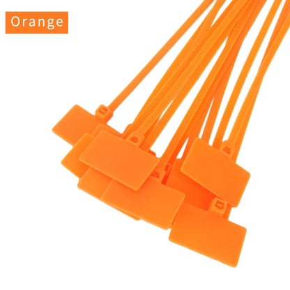100 stücke einfache Markierung 4*150mm Nylon-Kabelbinder Etiketten Kunststoffs ch laufen markierungen Kabel anhänger selbstsicher nde Kabelbinder