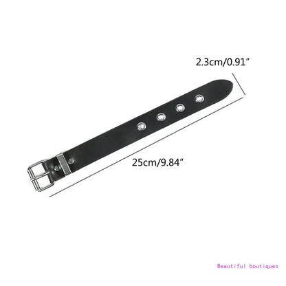 Punk Bracelets Men Women Retro Bracelet Adjustable Wrist Belt Buckle Style Cuff Bangle Bracelet for Men