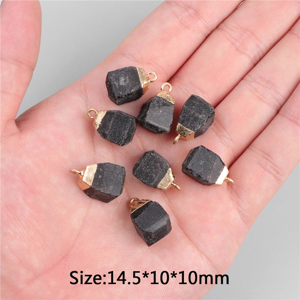 5 stücke Natürlichen Rauhen Stein Anhänger Unregelmäßige Form Healing Amethysten Labradorit Agat Quarz Anhänger Für DIY Handgemachte Halskette