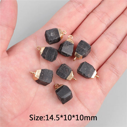 5 stücke Natürlichen Rauhen Stein Anhänger Unregelmäßige Form Healing Amethysten Labradorit Agat Quarz Anhänger Für DIY Handgemachte Halskette