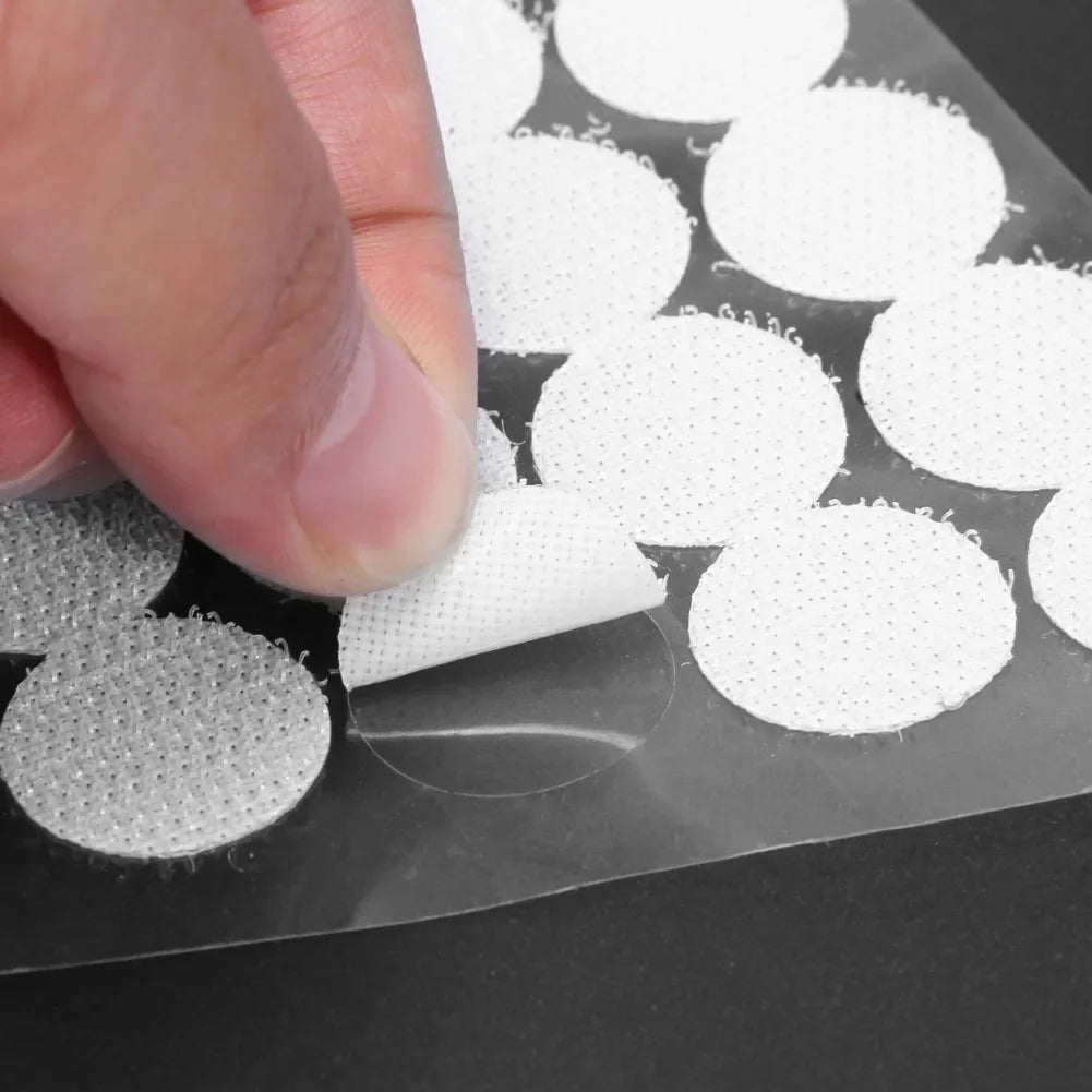 4000/1000 Paar Nylon-Aufkleber, doppelseitige Haken, Schlaufen, Scheiben, rundes Befestigungsband, 10/15/20 mm, selbstklebendes Befestigungsband, Punkte