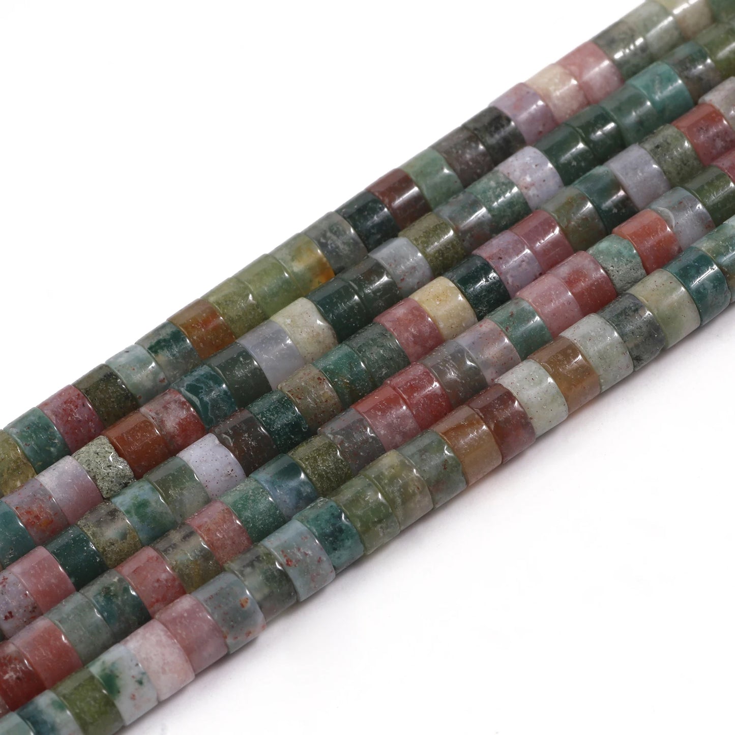 4 x 2 mm flache runde Rondelle-Abstandsperlen, natürlicher Jaspis, rosa Opal, Amethyst, Lapislazuli, Chrysopras-Perlen für die Schmuckherstellung
