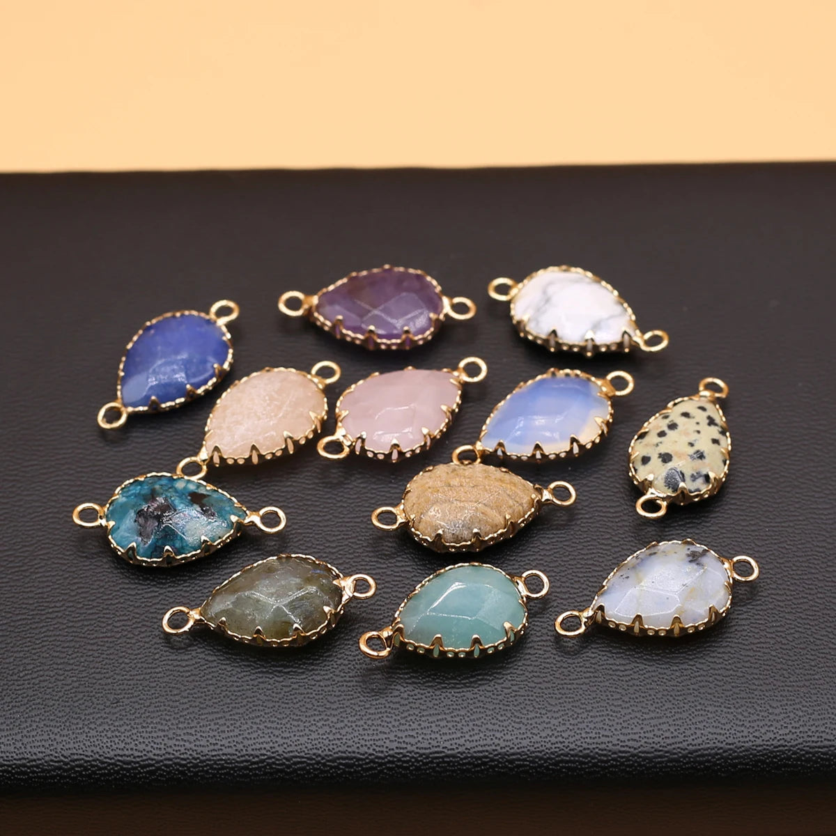 5 teile/los Natürliche Achate Anhänger Abschnitt Mix Bunte Stein Anhänger Charms für Frauen Männer, Die DIY Schmuck Halskette Zubehör