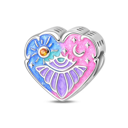 Malerei Kunst 925 Sterling Silber Verträumter Sternenhimmel Künstler Zeichenbrett Pinsel Schnur Fit DIY Armband Halskette Galerie Geschenke