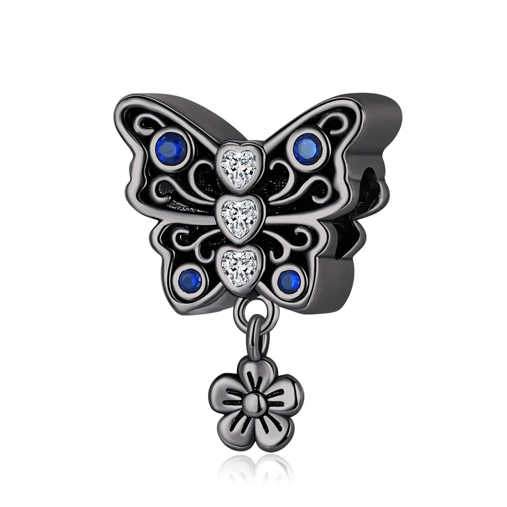 Heißer Verkauf 925er Sterlingsilber, niedliche Panda-Perlen und Pinguin-Anhänger, passend für Schlangenarmband, Boutique-Halskette, schwarzer Anhänger, Geschenk