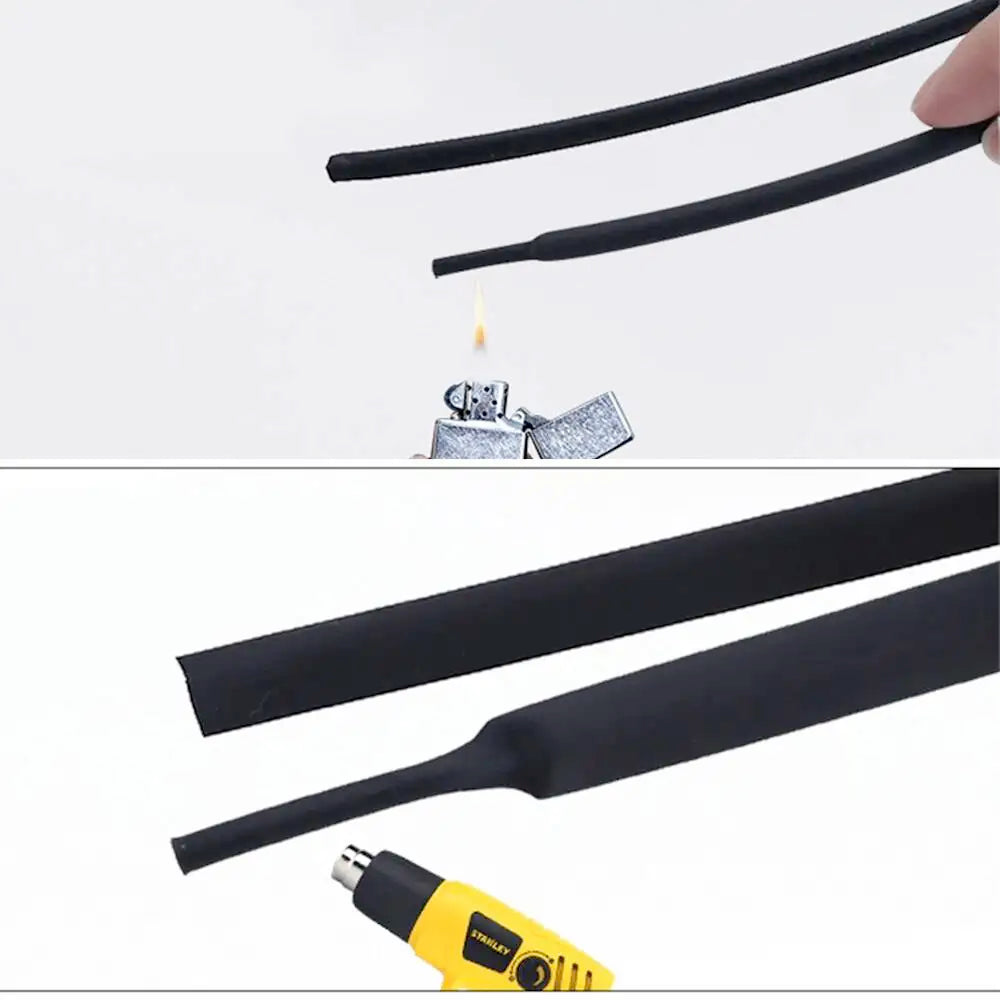 Fünf Meter/Lot DIY 2:1 schwarze Kabelhülse 1 mm 1,5 mm 2 mm 2,5 mm 3 mm 3,5 mm 4 mm 5 mm 6 mm Schrumpfschlauch