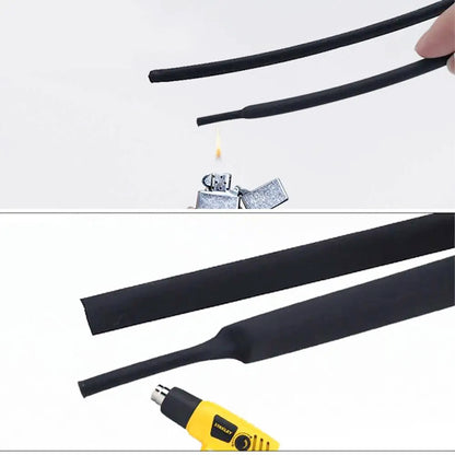 Fünf Meter/Lot DIY 2:1 schwarze Kabelhülse 1 mm 1,5 mm 2 mm 2,5 mm 3 mm 3,5 mm 4 mm 5 mm 6 mm Schrumpfschlauch