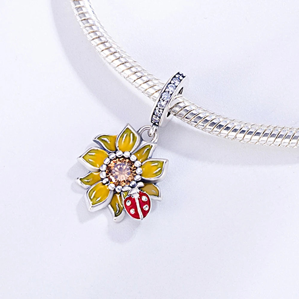 Tier-Serie, 925er-Sterlingsilber, Qualle, Pfau, Schildkröte, Kaninchen, Frosch, Charm, passend für DIY-Armbänder, Halsketten, Geschenke für Kinder