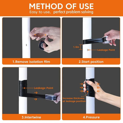 Selbstklebendes Silikonband, wasserdicht, zur Reparatur von Lecks, für Elektro- und Sanitärinstallationen, Isolierband, für Kfz-Kabel, Rohre, Schläuche, Klebeband