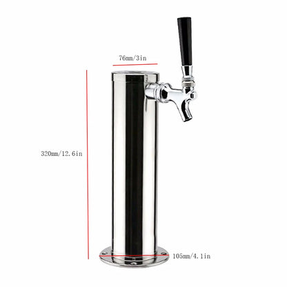 Edelstahl Entwurf Bierturm Set Single Tap Wasserhahn Wein Single Head Bierturm Bierturm für Home Brew Bar