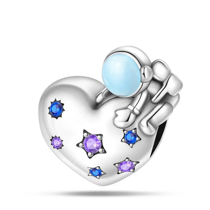 Heißer Verkauf 925er Sterlingsilber Raumschiff-Perlen und Kosmonauten-Anhänger, passend für exquisite Armbänder, schöne Schmuck-Accessoires, Geschenke