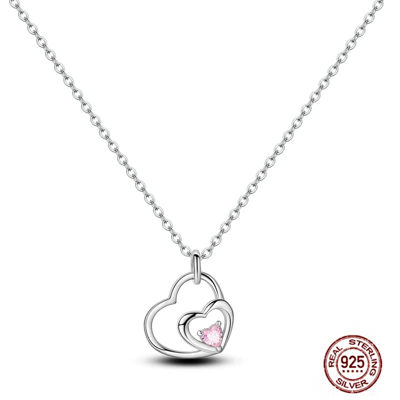 925 Sterling Silber blau Teufel Augen Palme Original Halskette Einhorn überlappen runde funkelnde Anhänger für Frauen Luxus Schmuck Geschenk