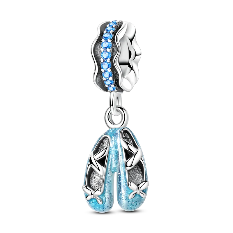Original-Charm-Perle aus 925er-Sterlingsilber mit eingelegtem Zirkonium, Schleife, Liebesherz, Ballon-Anhänger, passend für Armbänder, DIY-Schmuckmarkierung
