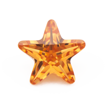 Größe 3x3mm ~ 10x10mm 5A Zirkon Sternform Verschiedene Farben Zirkonia Stein Lose CZ Synthetischer Edelstein für die Schmuckherstellung