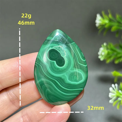 Natürlicher, hochwertiger Malachit in Tropfenform, zum Polieren, DIY, Quarz, Energietherapie, Meditation, Reiki, Hexerei, Heimdekoration, Geschenk