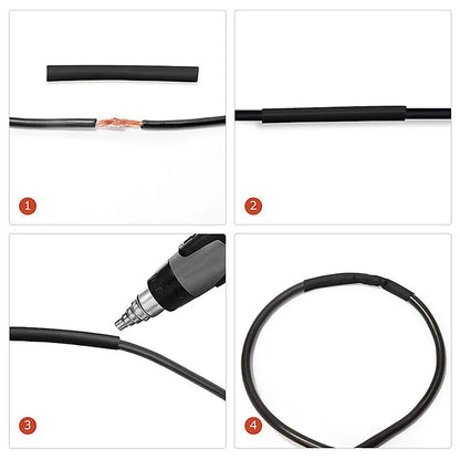 1/5/10/25M 2:1 Schwarz 1 2 3 5 6 8 10mm Durchmesser Schrumpfschlauch Schrumpfschlauch Rohr Sleeving Wrap Draht Verkaufen DIY Stecker Reparatur