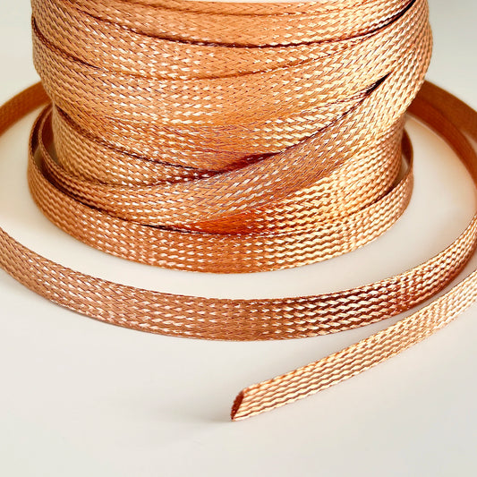 ID 2 mm ~ 28 mm 5 m/2 m Kupfergeflochtene Abschirmhülse Verschleißfester Kabelschutzrohr-Schutzhülle für industrielle Verkabelung