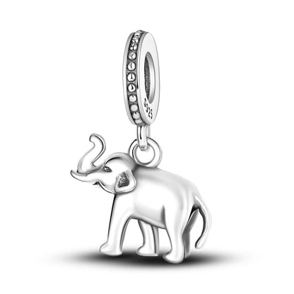 Charms aus 925er-Sterlingsilber, Flugzeug, Reisepass, Elefant, Perlenanhänger, passend für Original-Armbänder, für Frauen, Geburtstag, Modeschmuck, Geschenk