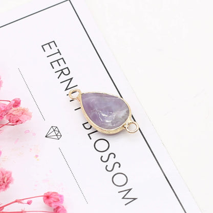 Natürliche Amethysten Anhänger Charms Natürliche Lila Quarz Kristall Stecker Für Heilung Pendel Schmuck Ohrring Halskette Herstellung