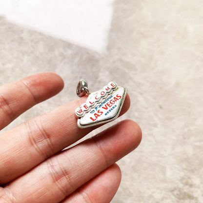 LAS VEGAS NEVADA 925 Sterling Silber Charme DIY Handgemachte Mode Schmuck Erkenntnisse Reisen Zubehör Für Frauen Männer