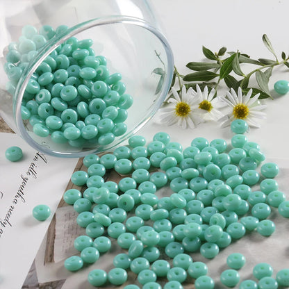 50/100 stücke 3x6mm Neue Glas Seed Bead Abacus Form Spacer Lose Perlen für DIY Schmuck Machen armband Halskette Charms Zubehör