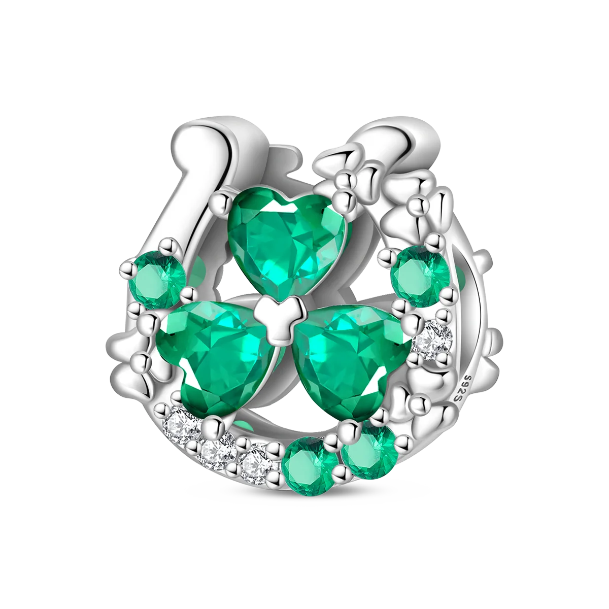 Anhänger aus 925er-Sterlingsilber, grüne Serie, Blumenbaum, Apfel-Anhänger, DIY, feine Perlen, passend für Original-Charms-Armbänder, Damenschmuck, Diy