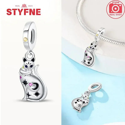 Silber 925 Gold Pyramide Mumie Doppel Charm Elefant Perlen passen Original Armband DIY edlen Schmuck Zubehör für Frauen Geschenke