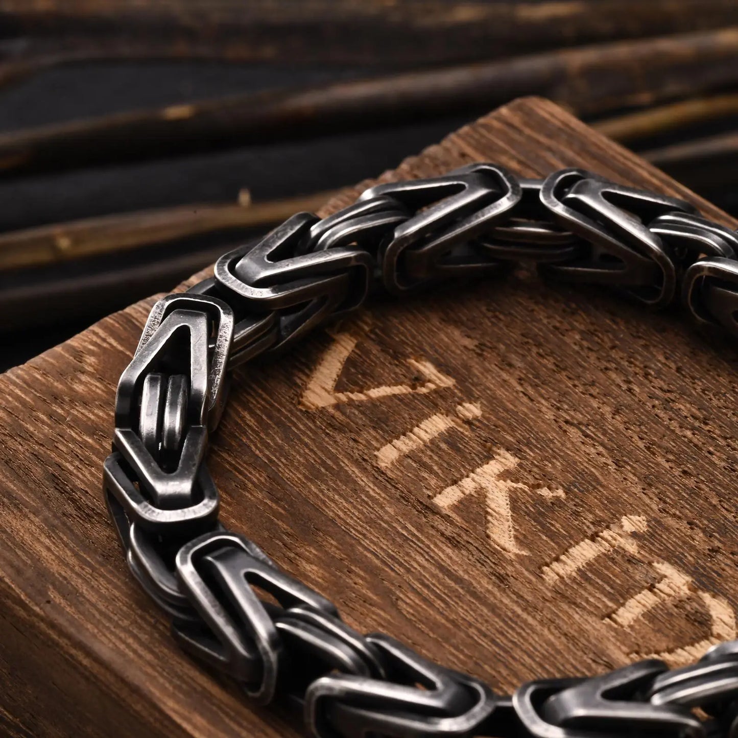Klobige byzantinische Kettenarmbänder für Männer und Jungen, V-förmiges Edelstahl-Kettenglied-Armband, Vintage-Schmuck, Accessoires, Herrengeschenke