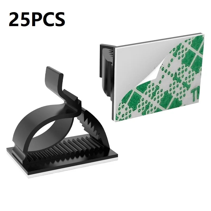 25 stücke Einstellbare Kabel Clips Kabel Halter Mehrzweck Haken Dekoration Clip Für TV PC Ethernet Unter Schreibtisch Wand Hause büro Auto