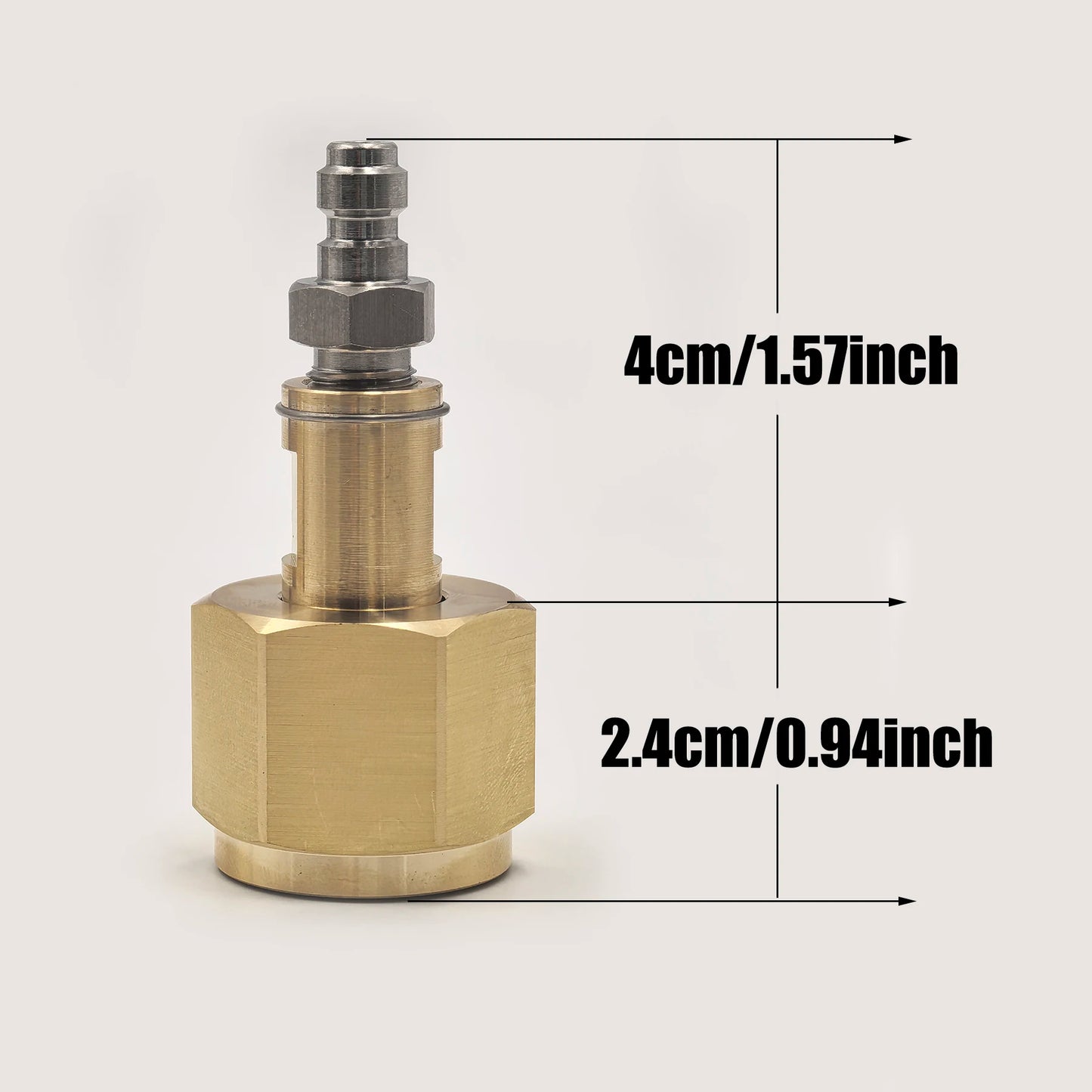 HPA CO2 Kohlendioxid-Tank CGA320 G3/4 W21.8 Mutter Nippelanschlüsse 8 mm Schnellkupplung Soda Maker Mineralwasser