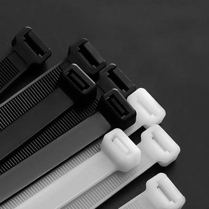 Selbstsichernder Kunststoff-Nylon-Kabelbinder + Nylon, quadratisch, 3 m, selbstklebender Draht, Reißverschluss, fester Sitzhalter, Kabelbinder-Montagebasis