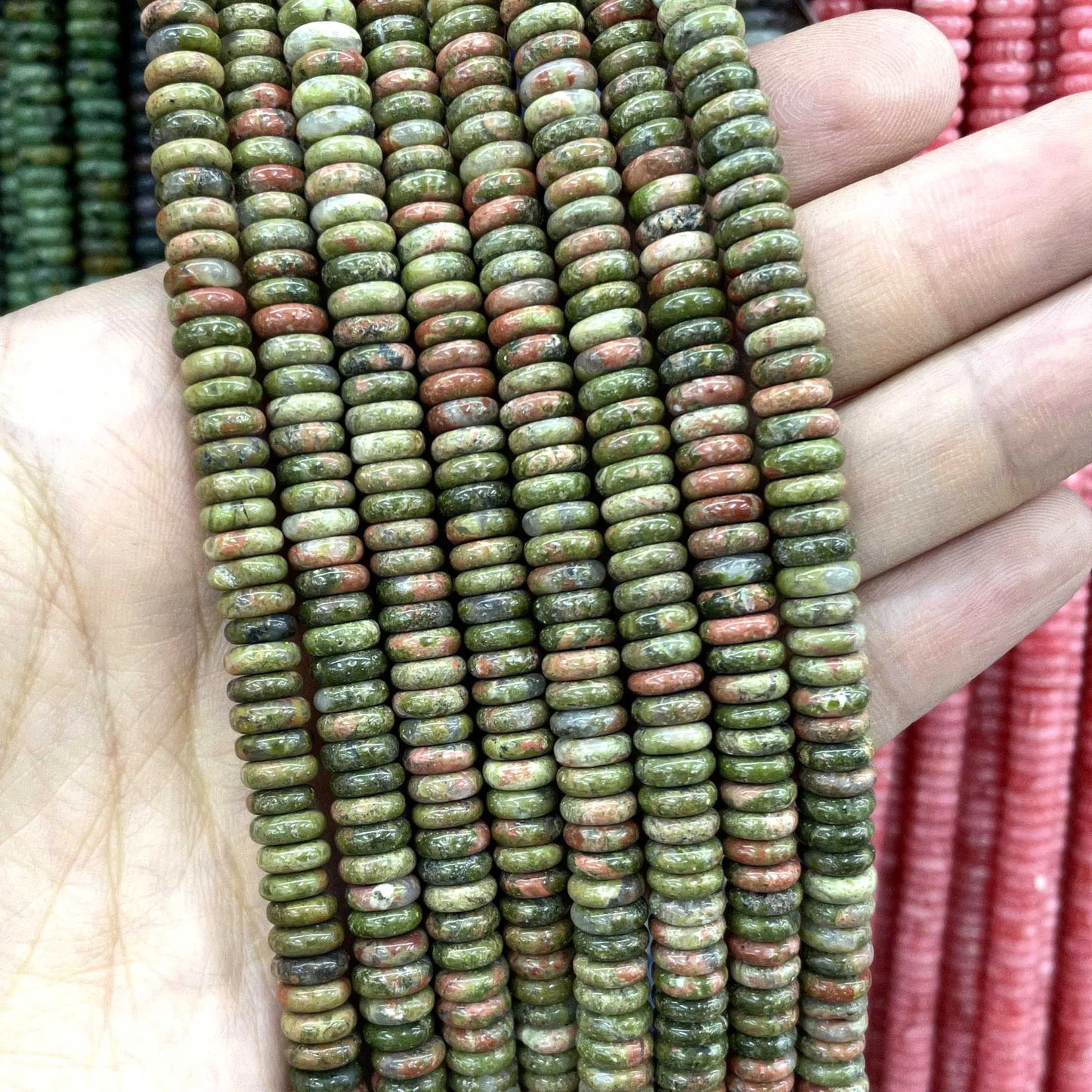 Naturstein Rondelle 2X6mm Türkise Quarz Jaspis Achate Flache Runde Spacer Perlen für Schmuckherstellung DIY Armband Zubehör