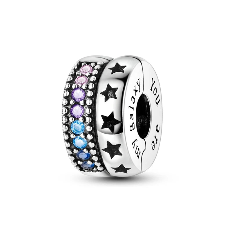 Charm Heiße Verkäufe 925 Sterling Silber Charms Perlen CZ Pave Runde Clip Charms Fit Original Armband Halskette Charms Schmuck Geschenk