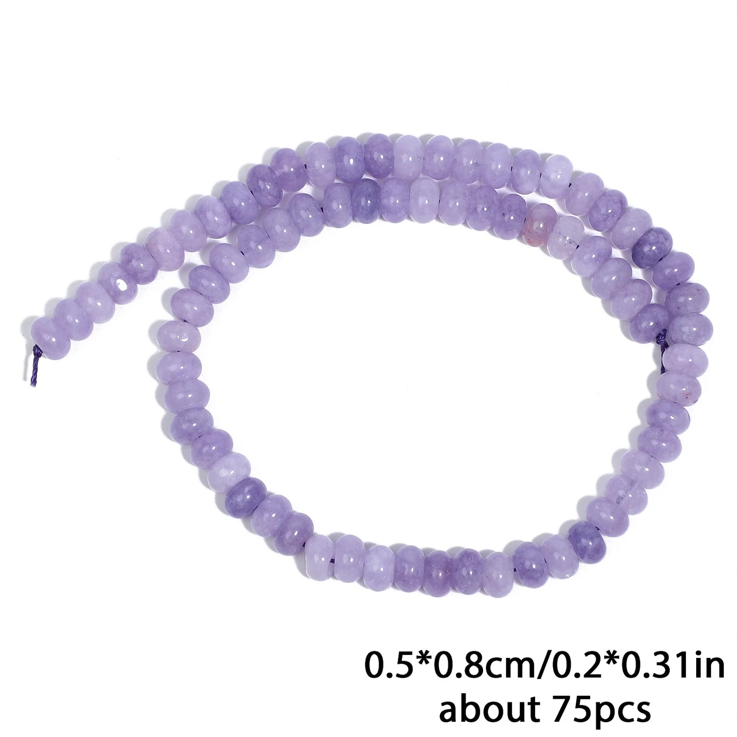 5x8mm Natürliche Abacus Rondelle Jade Quarz Perlen Stein Flache Runde DIY Charms Armbänder Lose Perlen Für Schmuck Machen liefert