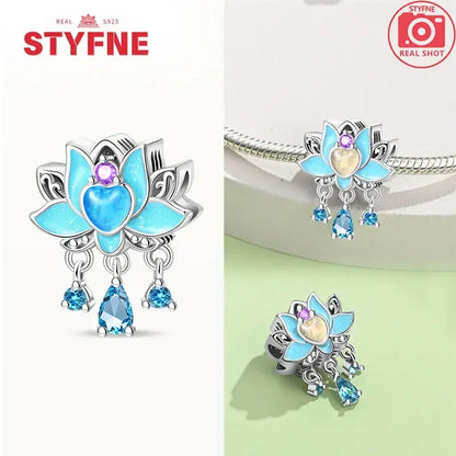 Sterling Silber 925, Fantasie, buntes Herz, Charm-Planeten-Anhänger, Perlen, passend für Original-Armband, Perle für Frauen, edler Schmuck, Geschenk