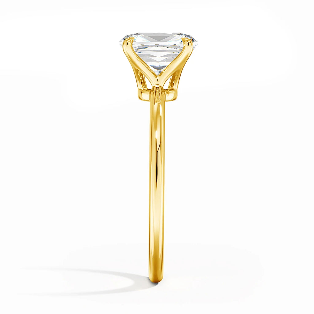 Echtgold 14K Moissanit Damenring Einfachheit AU585 K Gold Diamant Ehering Braut Verlobungsschmuck Mutter Liebhaber Geschenk