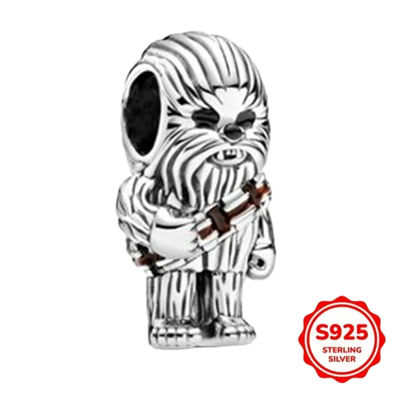 925 Sterling Silber Charms Heiße Star Wars Serie Mandalorianer Helm Anhänger Perlen Original Damen Armbänder DIY Schmuck Geschenke