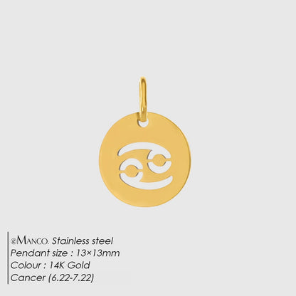 eManco Edelstahl-Skelett mit 12 Sternzeichen, Charm, DIY, Damenmode, Halskette, Schmuck, Zubehör, Herstellung, 48 Stunden Versand