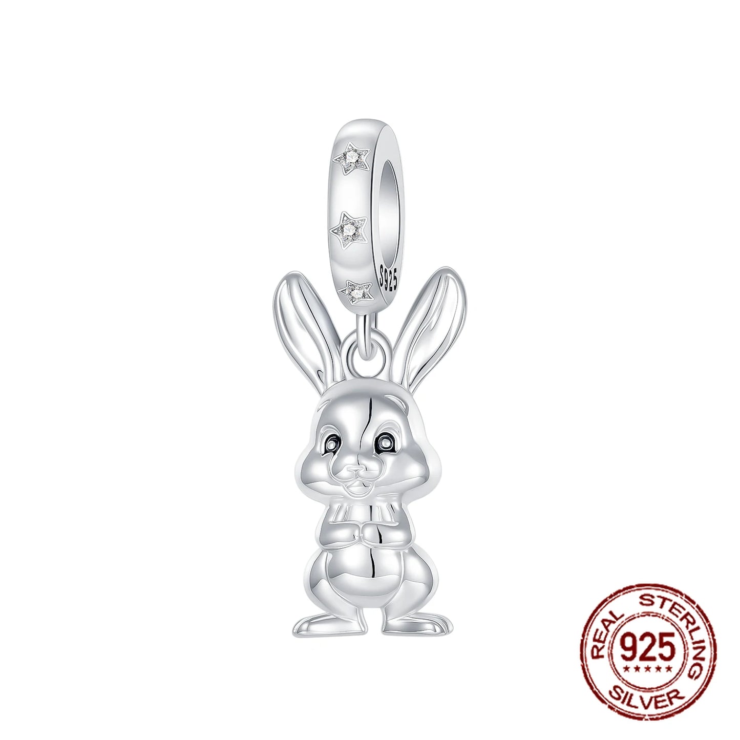 Charm-Anhänger aus 925er-Sterlingsilber mit Oster-Segen-Häschen-Anhänger, klassisch, Andenken, passend für Original-Charm-Armbänder, Damen-DIY-Schmuck, Geschenk