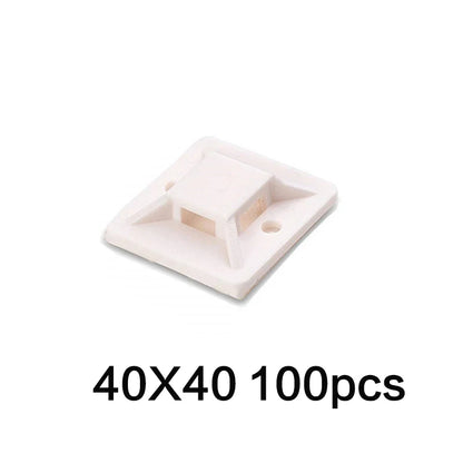 100PCS Kabelbinder Basis Halterung Mit Kleber Draht Abnehmbare Selbstklebende Wand Halter Auto Befestigung Sitz Klemmen Saug Positionierung saugnapf