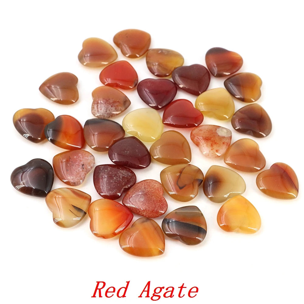 Viele Großhandel Edelstein Herzform LIEBE 20 MM Natürliche Kristall Amethyst Achat Perle Heilung Reiki Naturstein Geschenk Liefert