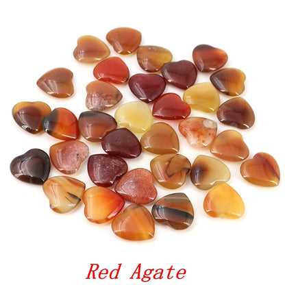 Viele Großhandel Edelstein Herzform LIEBE 20 MM Natürliche Kristall Amethyst Achat Perle Heilung Reiki Naturstein Geschenk Liefert
