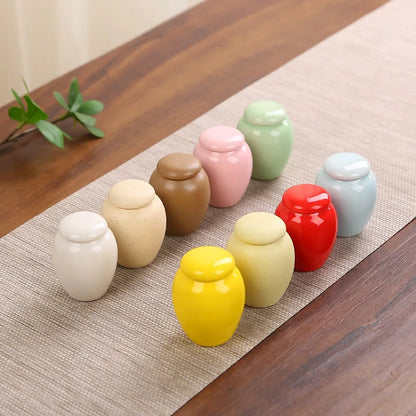 Keramik versiegelte Haustier-Urnen flasche, Leerer Kasten behälter, Urnen für Hunde asche, Mini Multi-Color, Kleine Haustier-Urne, 45ml