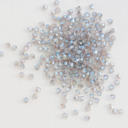 100pcs 4mm glänzende facettierte österreich Kristall perlen Bicone Perlen lose Spacer Perlen für Schmuck machen DIY Armband Halskette Anhänger