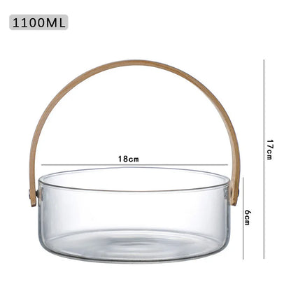 Licht Luxus Obst Korb Tragbare Glas Obst Platte Wohnzimmer Süßigkeiten Salat Schüssel Hause Snack Tablett Obst Wein Barrel Eis Eimer