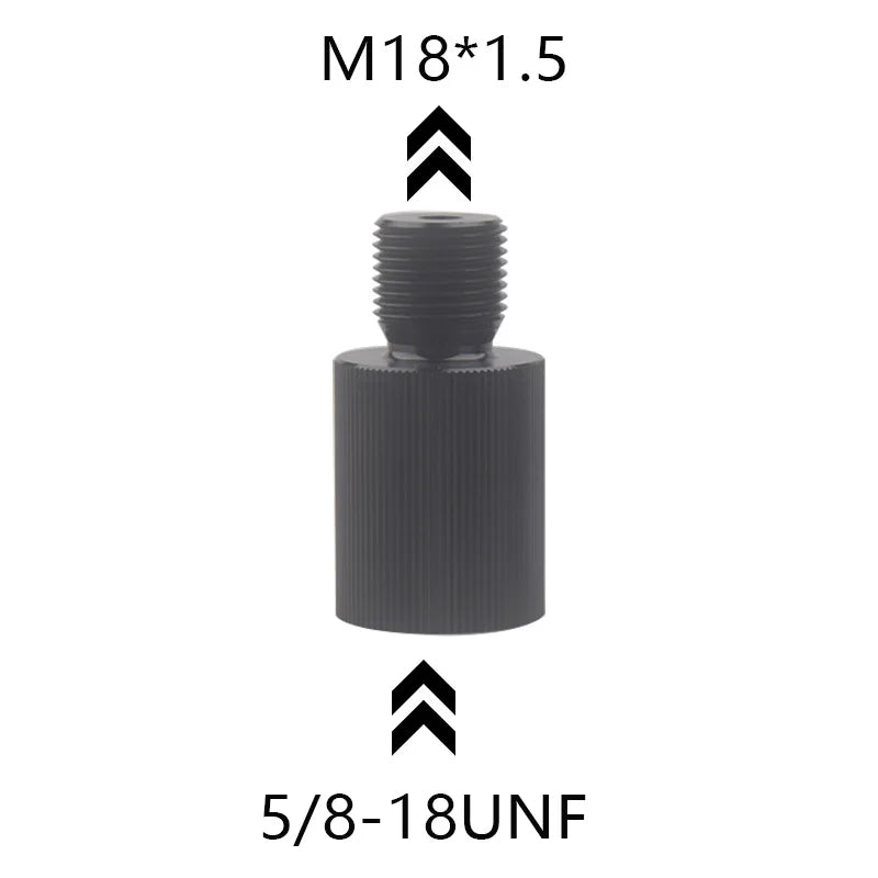 HPA Scuba M18*1.5 zu 5/8-18UNF Schwarz Aluminium Luftflaschenanschluss Konvertierungs-Gewindeadapter Regler CO2 Station Zubehör